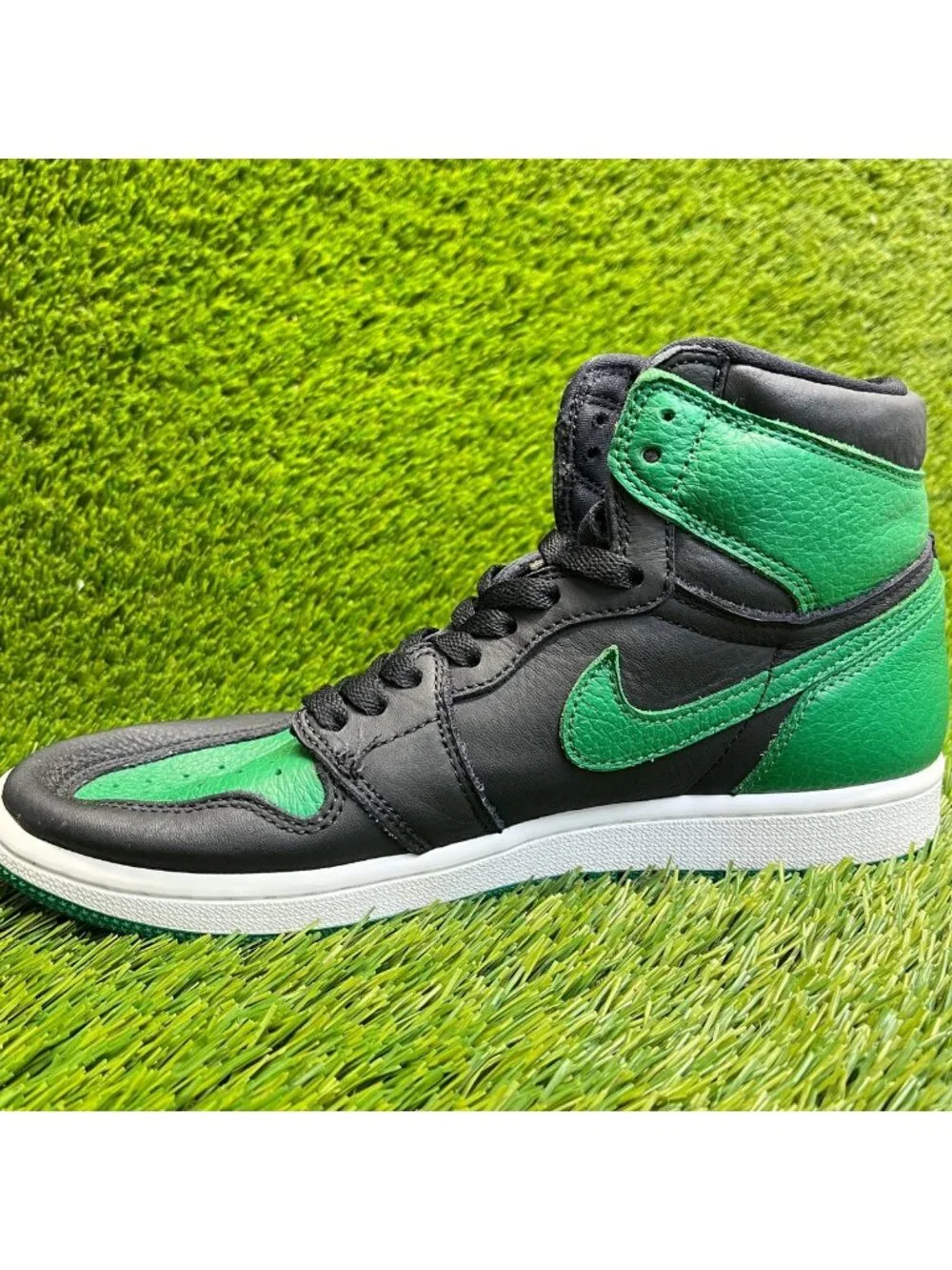 Nike Air Jordan 1 Retro High Mens Size 8 Green Black Basketball Shoes Sneakers